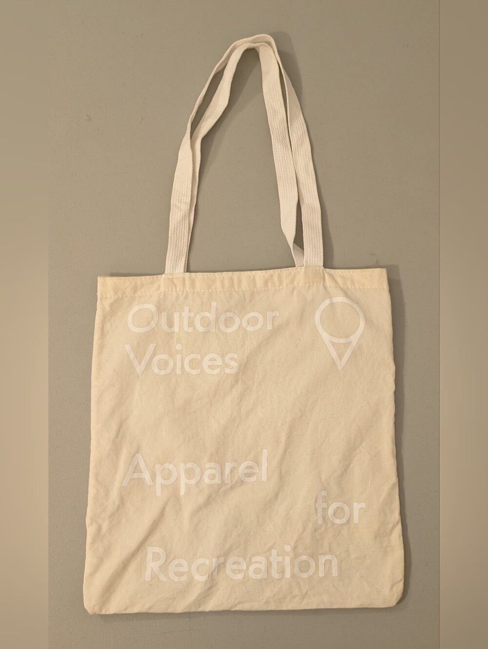 Outdoor Voices canvas tote bag